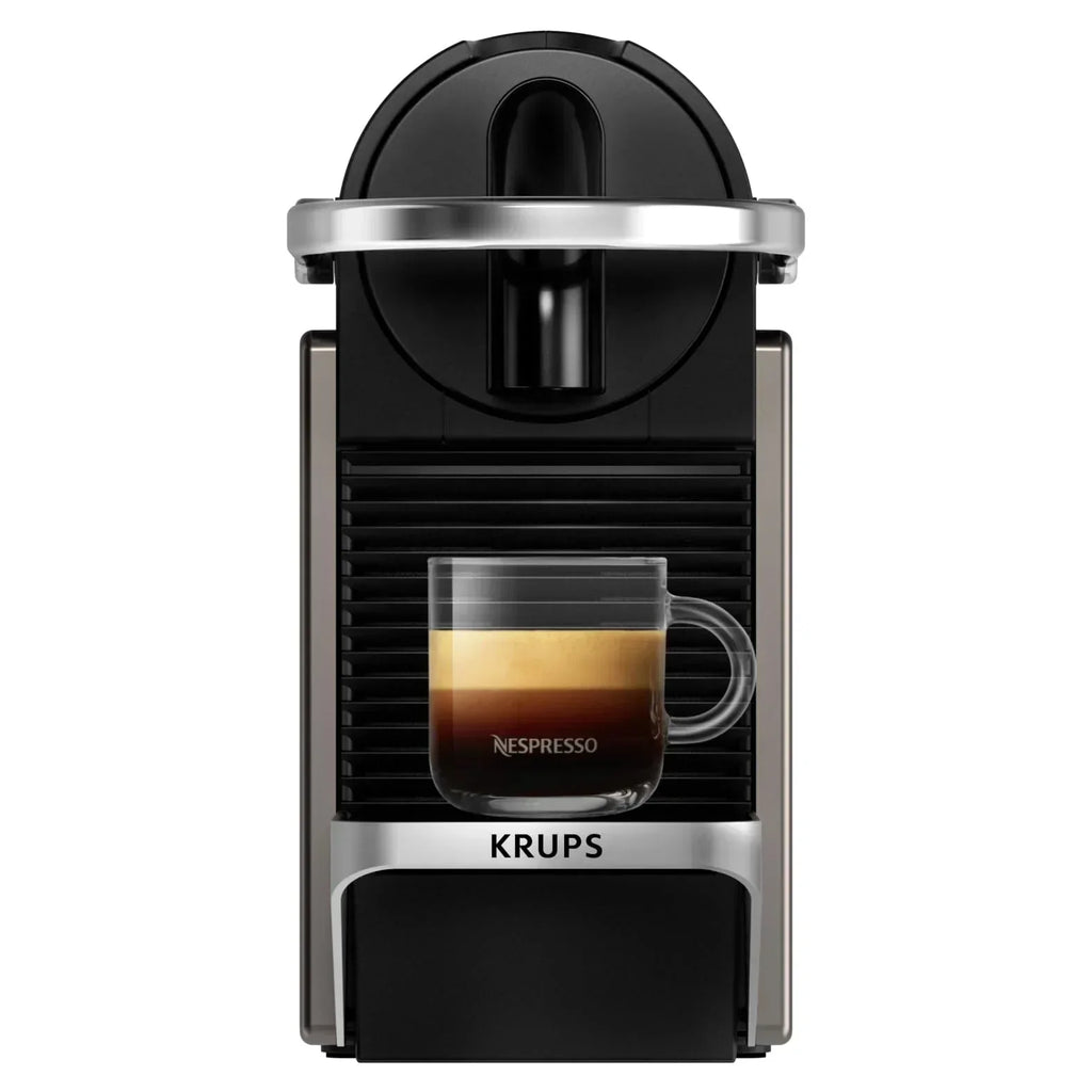 2025 Ekspres do kawy na kapsułki Krups Nespresso Pixie Redesign | Espresso i Lungo | Styl industrialny | Niskie zużycie energii | Automatyczne wyłączanie | Regulowana tacka | Kapsułki nadające się do recyklingu | Model XN306T