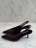 Zapato destalonado burdeos