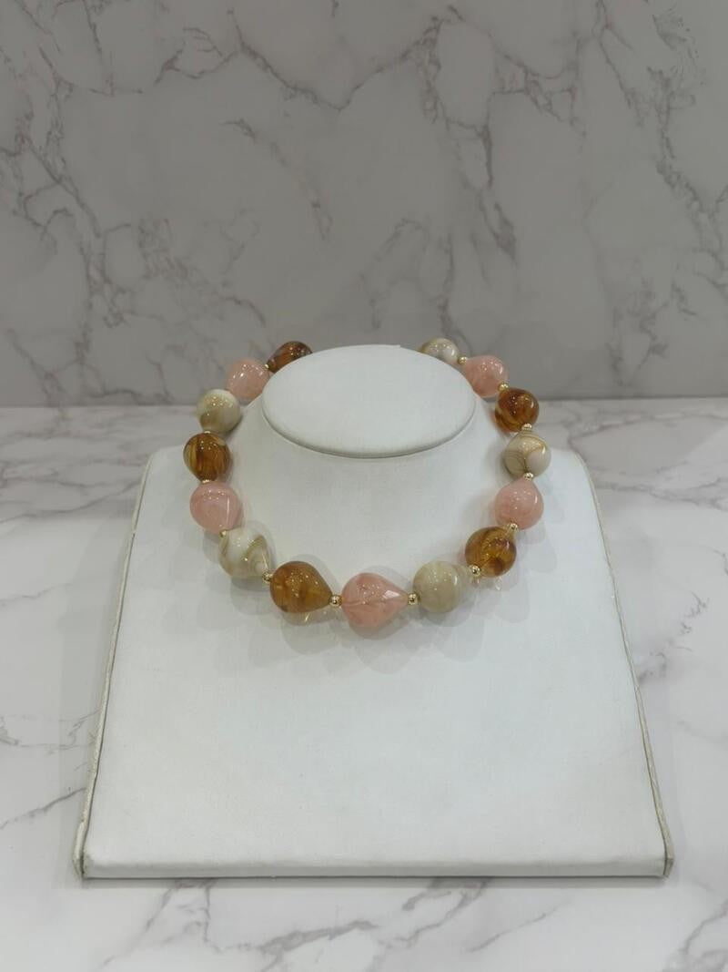 Collar esencia rosa